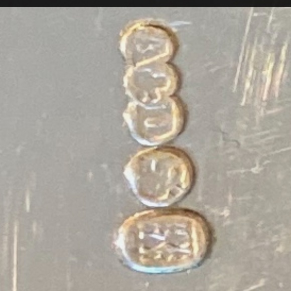 silver knife rest and salt set - Picture 9 of 9